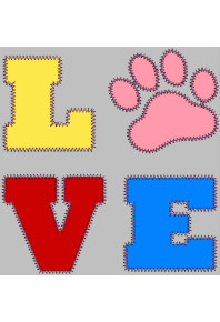 Apl020 - All Applique Love paws